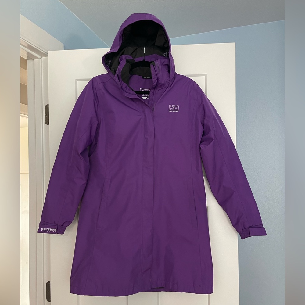 Helly Hansen Purple and Black Long Rain Coat
